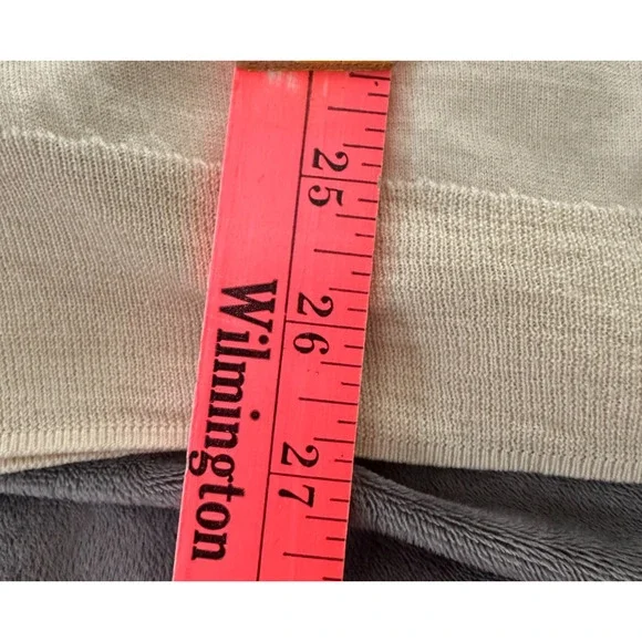 THEORY Womens Sweater Medium Beige Cream Wool Preen Tollie Long Sleeve Pocket - Picture 9 of 9